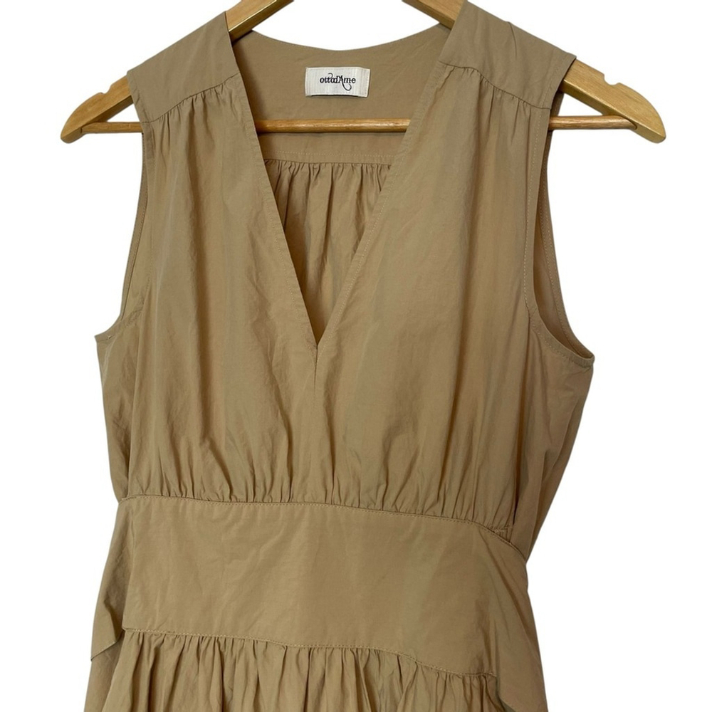 Ottod'Ame Designer Dress Long Poplin Cotton Beige Maxi Casual Chic US 4 - Picture 16 of 16